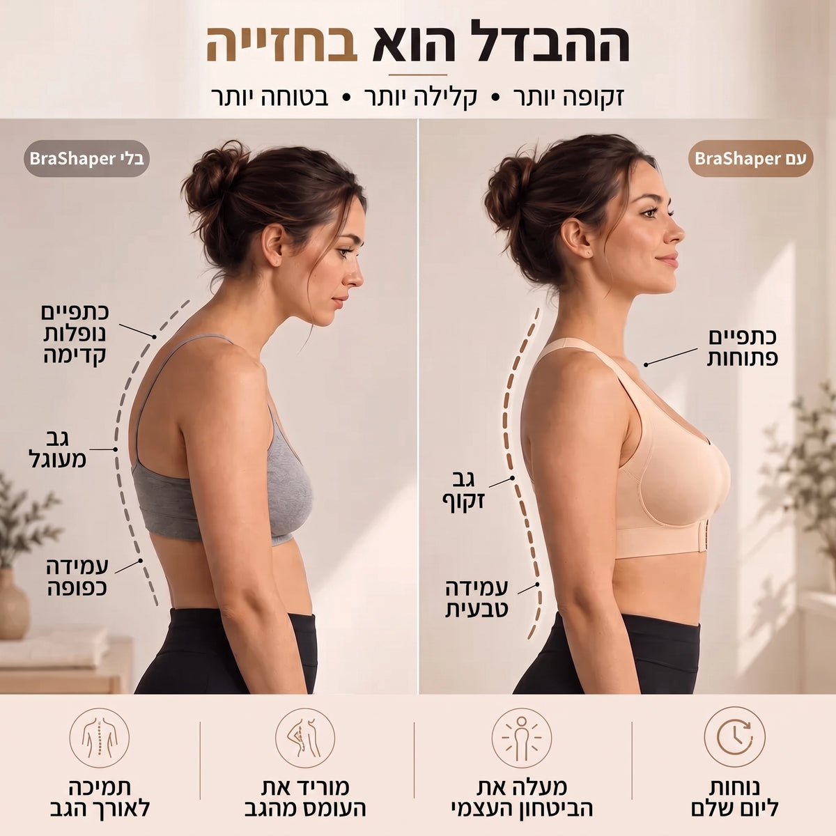 החזייה שמיישרת את הגב - ™BraShaper